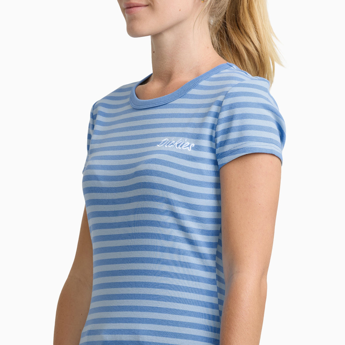 Junior's Short Sleeve Crew Tee - Blue/Lt Blue (BLL)