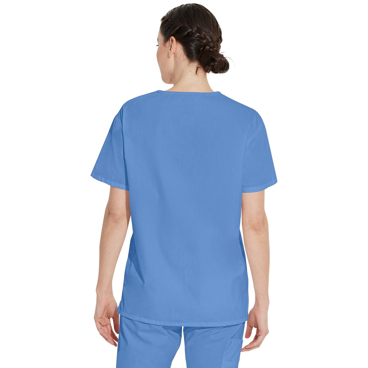 Unisex EDS Signature Tuckable V-Neck Scrub Top - Ceil Blue (CBL)