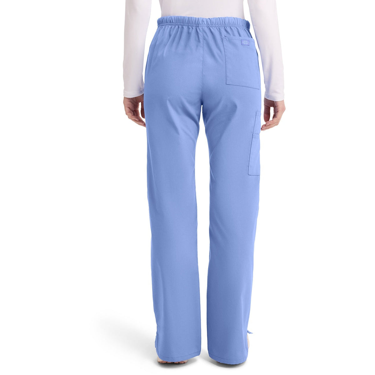 Women's EDS Signature Mid Rise Drawstring Cargo Scrub Pant - Ceil Blue (CBL)