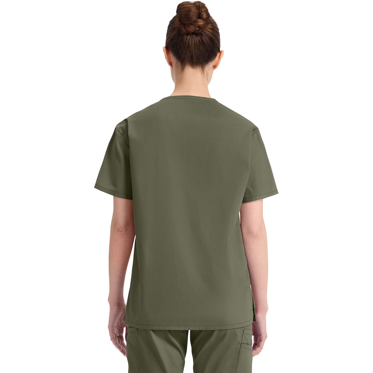 Women's EDS Signature V-Neck Scrub Top - OLIVE (OL9)