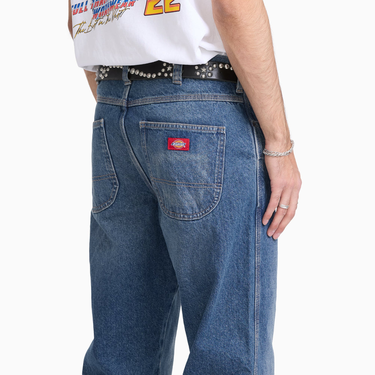 954 Relaxed Straight Work Jeans - MID BLUE FADE WASH (L89)