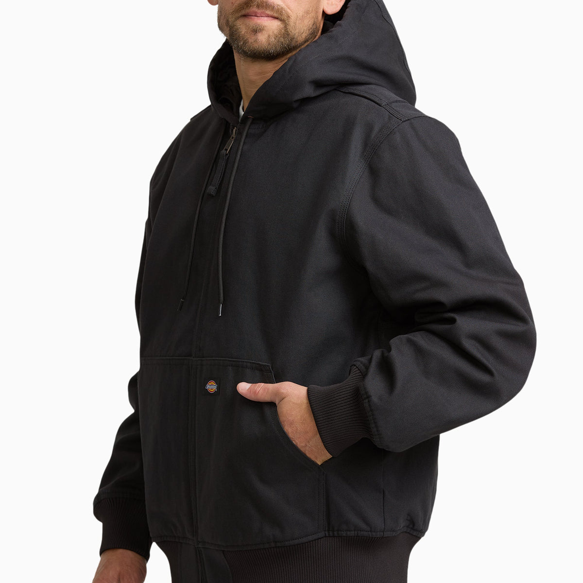 Hooded Duck Bomber Jacket - Black (BLK)