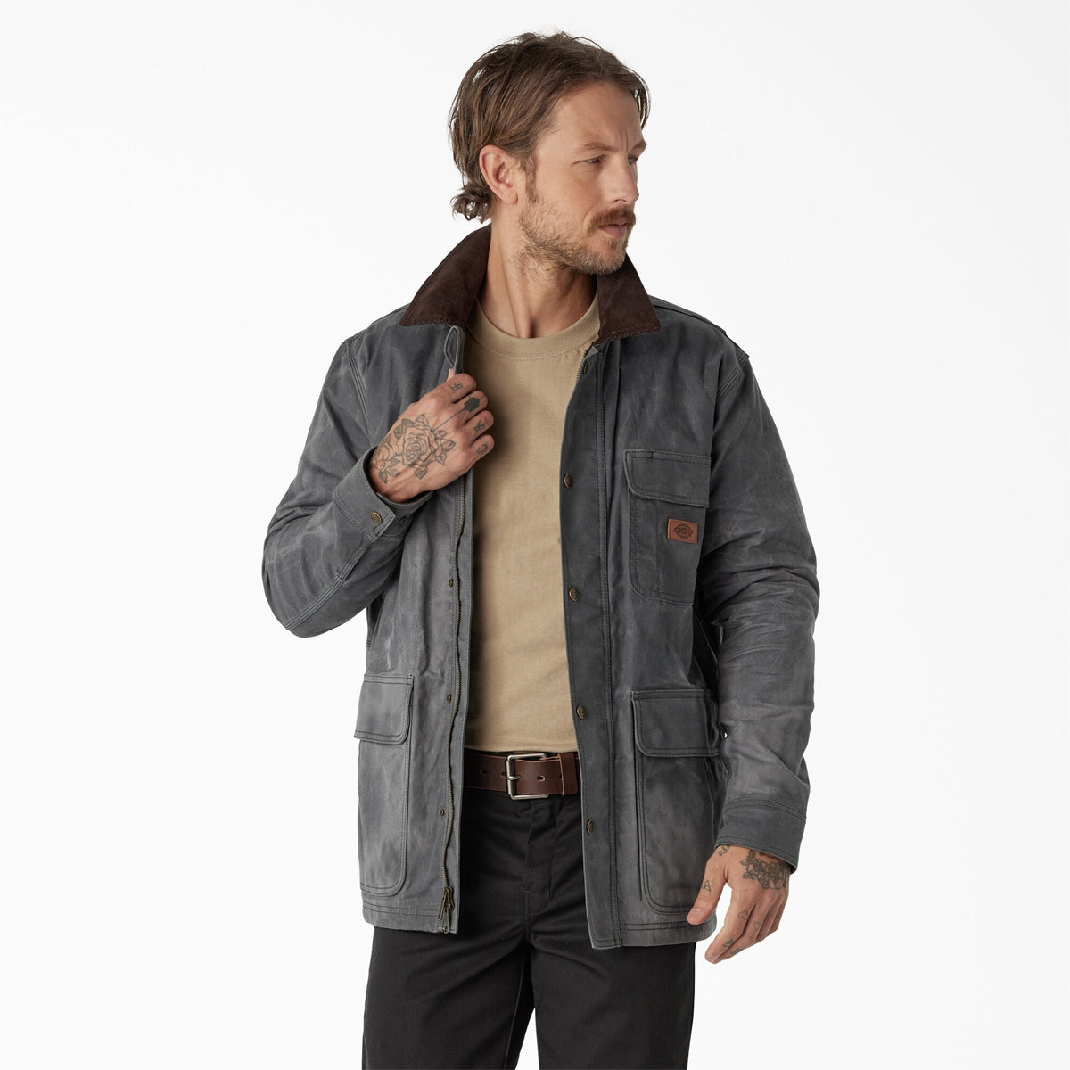 Fully Waxed Canvas Chore Coat - Charcoal Gray (CH)