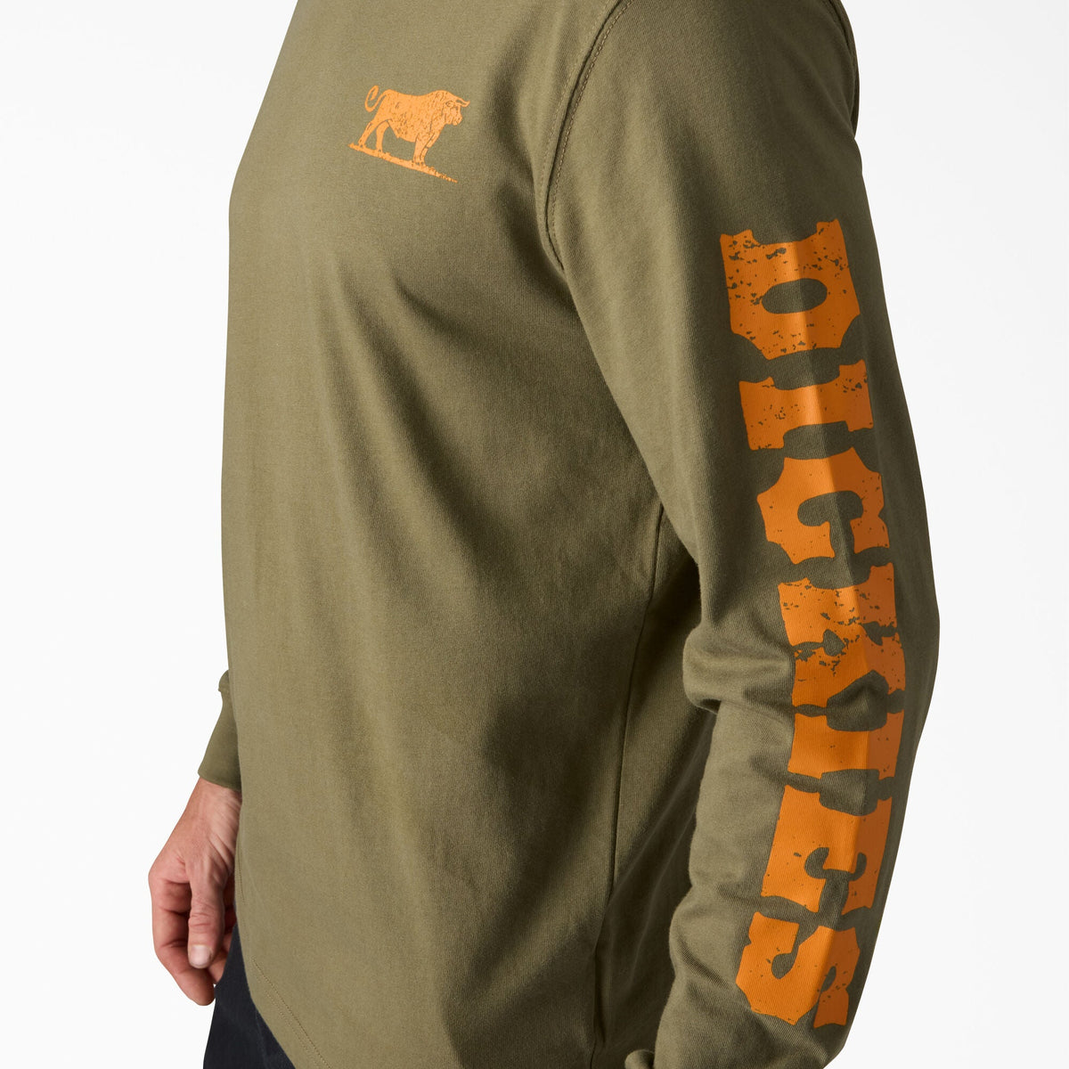 Headstrong Long Sleeve Graphic T-Shirt - Military Green (0ML)