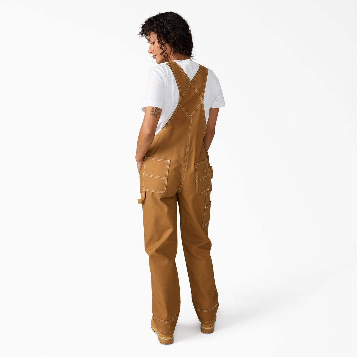 Women’s Relaxed Fit Bib Overalls - Brown Duck (0BD)