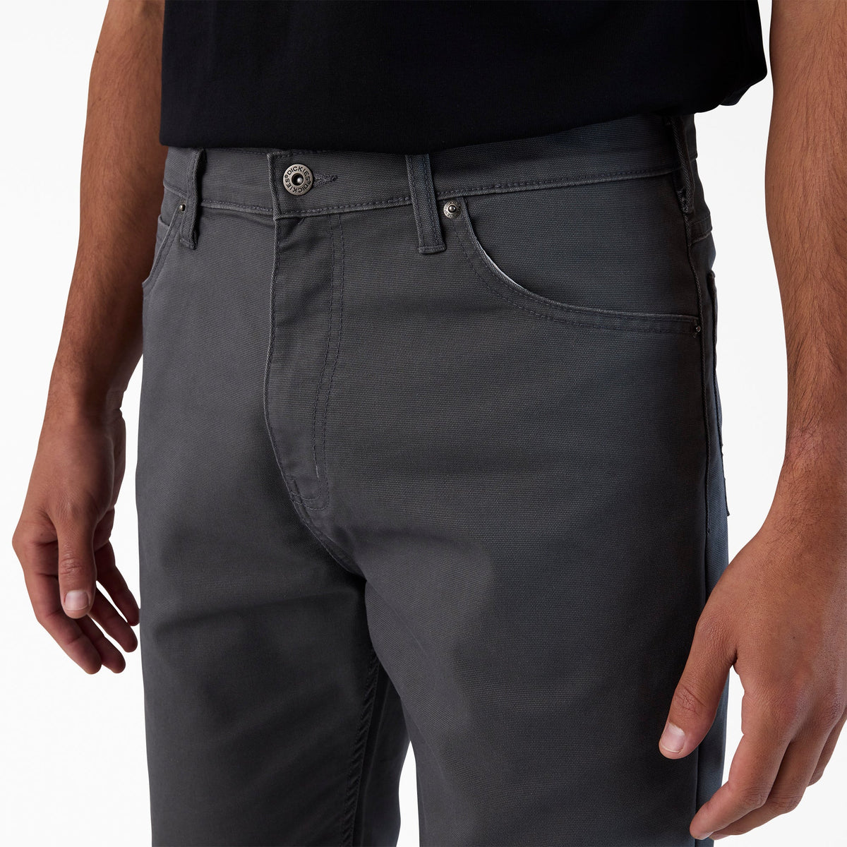 FLEX 5-Pocket Duck Canvas Shorts, 11" - Slate Gray (0SL)