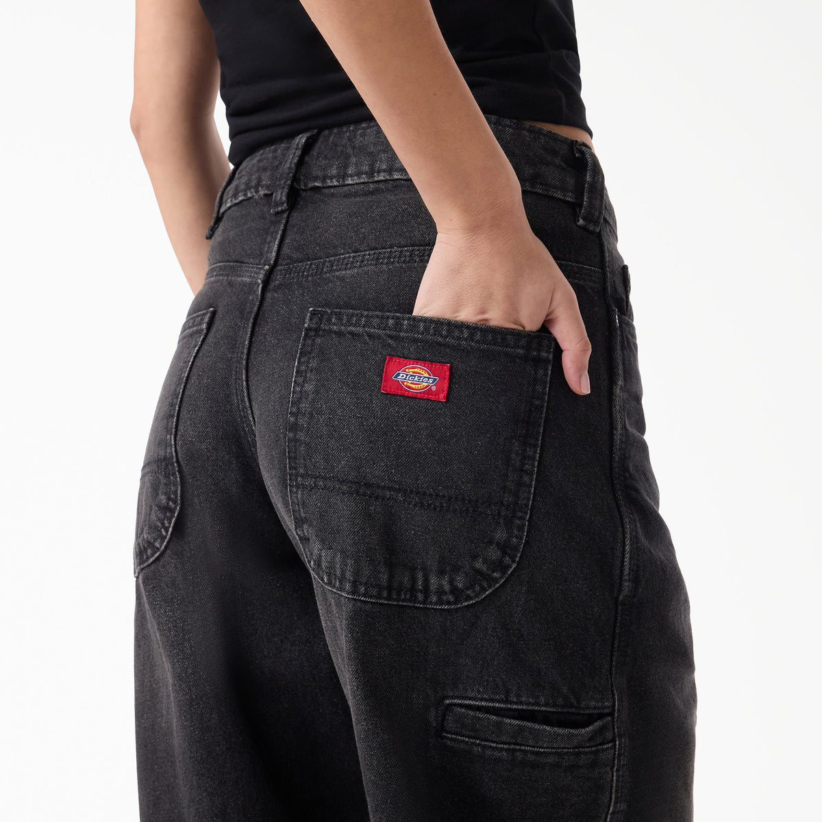 Women's 957 Loose Tapered Work Jeans - Faded Black Wash (L24)