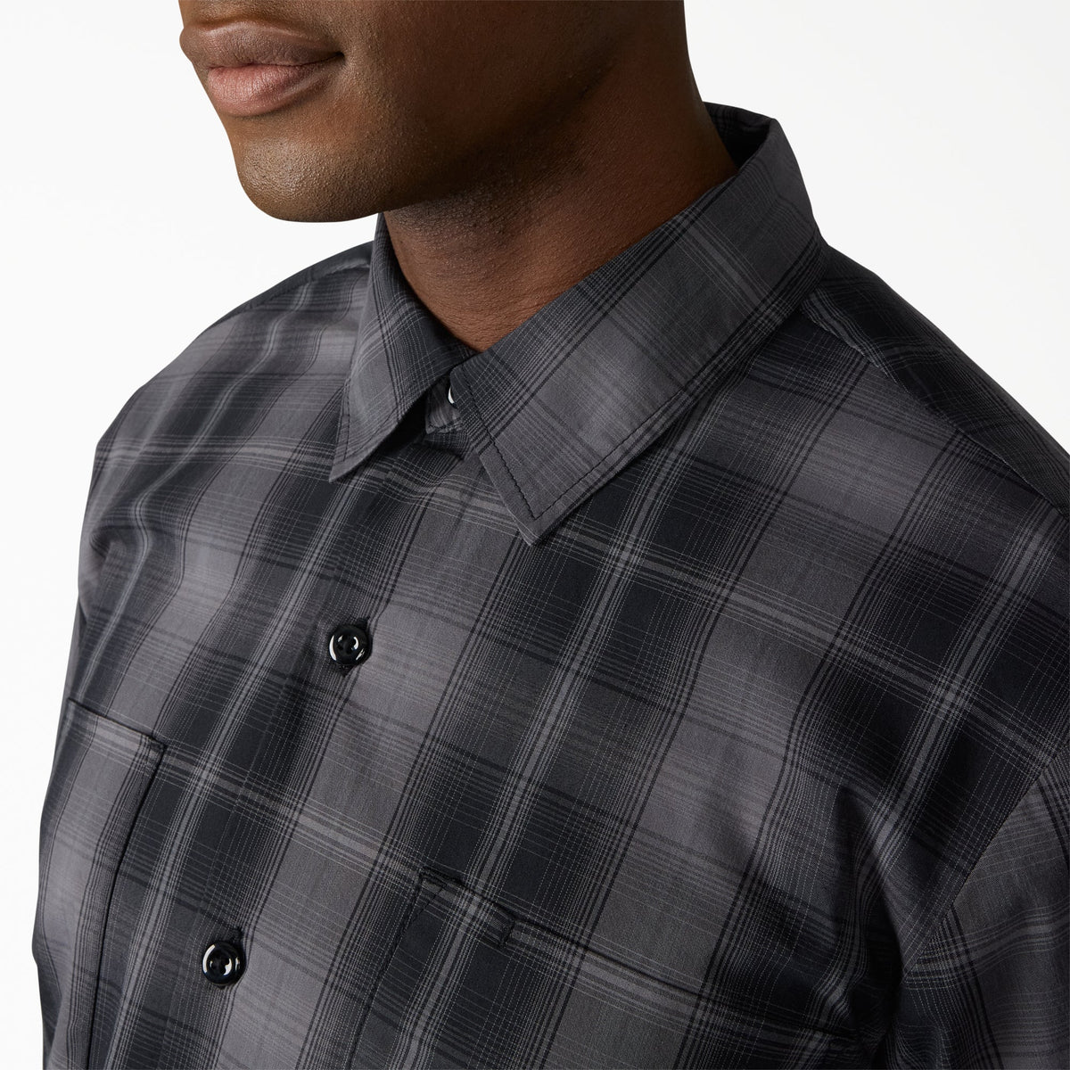 Plaid Work Shirt - Black (BLK)