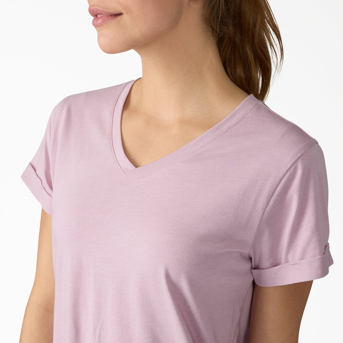Women's Cooling Performance Short Sleeve V-Neck T-Shirt - Mauve Shadow Heather (VSH)