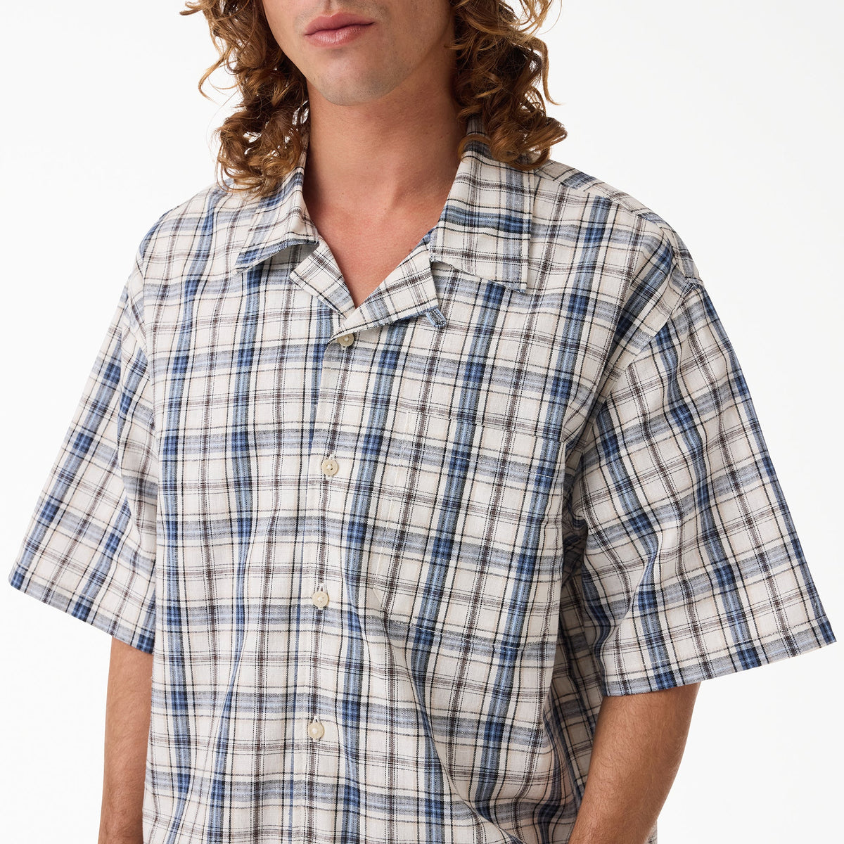 Springdale Short Sleeve Button-Up Shirt - Egret (C48)