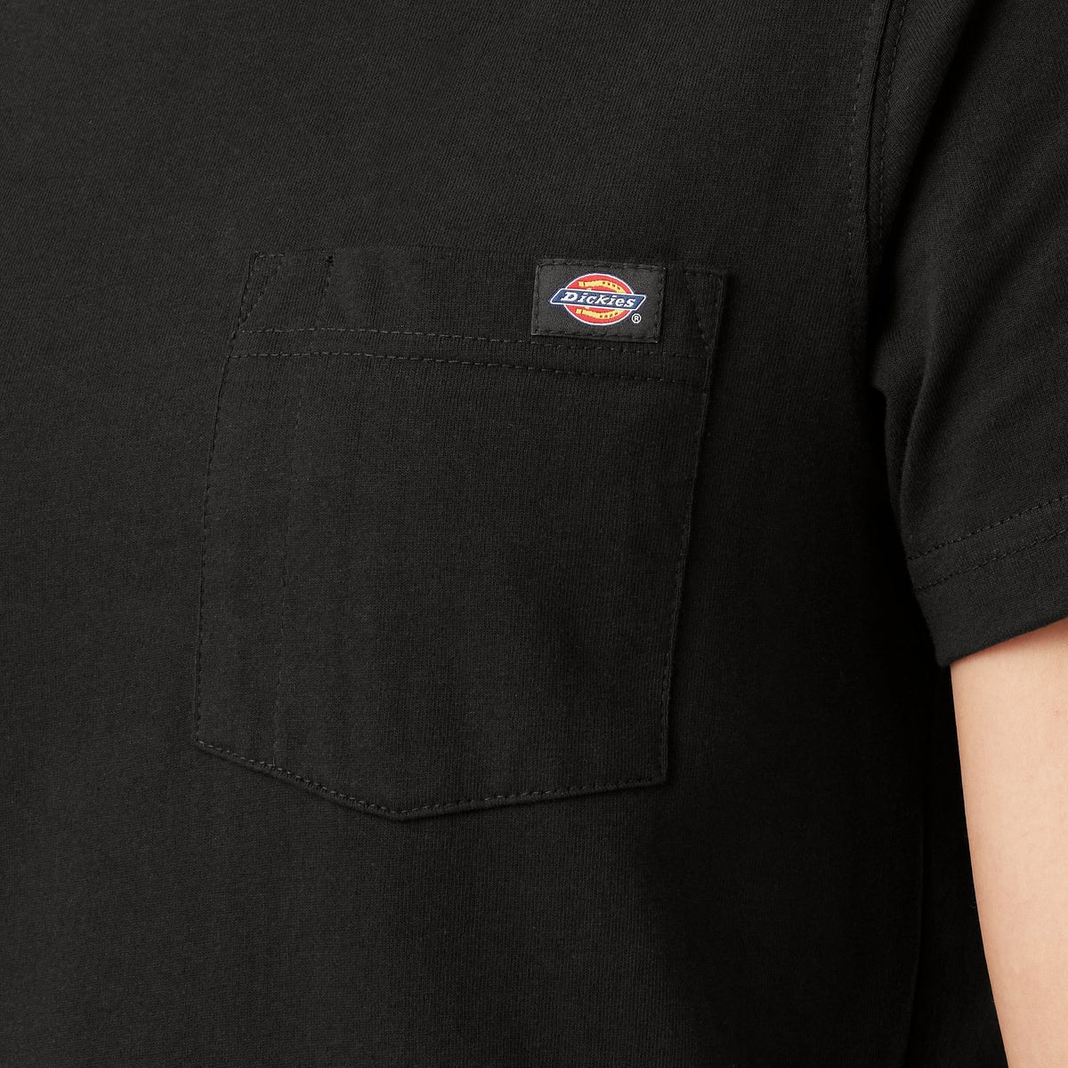 Women's Heavyweight Short Sleeve Pocket T-Shirt - Black (BK)