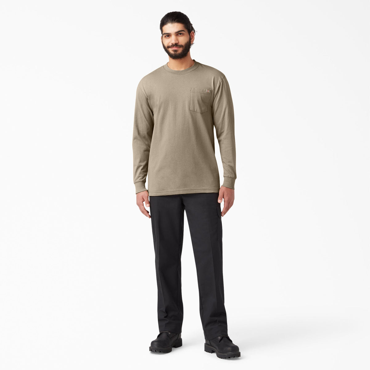 Heavyweight Long Sleeve Pocket T-Shirt - Desert Sand (DS)