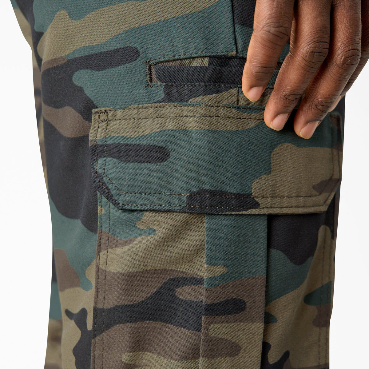 FLEX Regular Fit Cargo Pants - Hunter Green Camo (HRC)