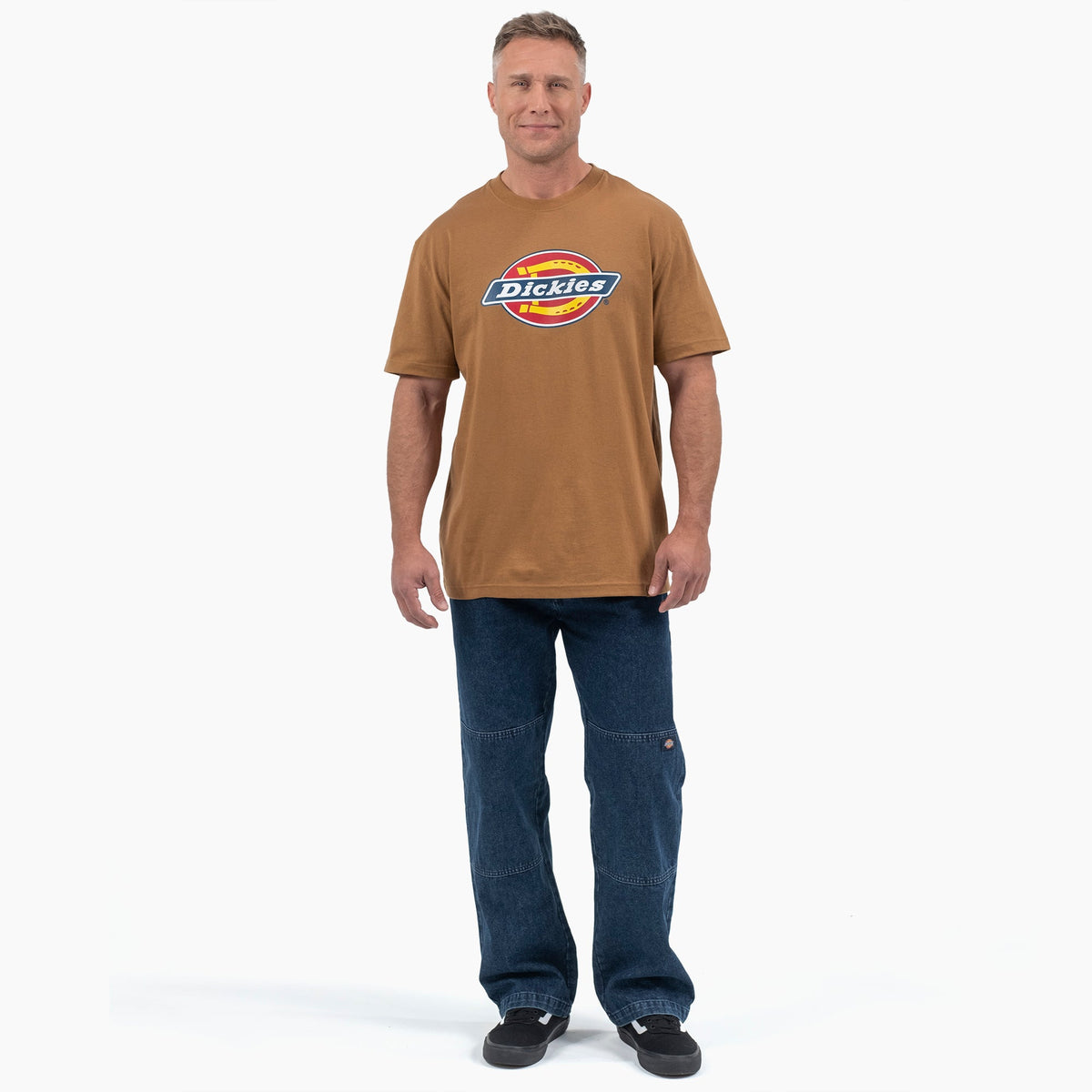 Short Sleeve Tri-Color Logo Graphic T-Shirt - Brown Duck (BD)