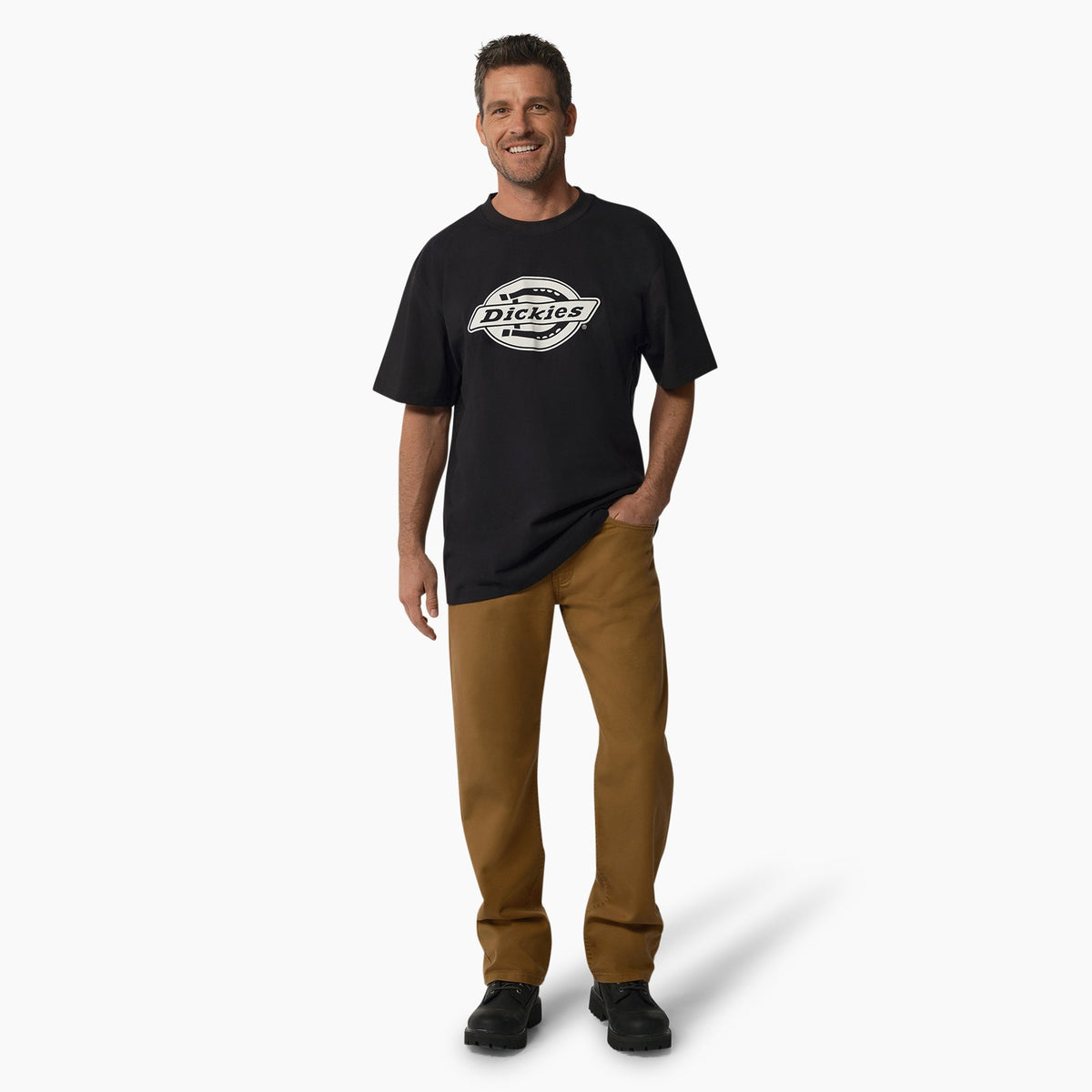 Short Sleeve Heavyweight Logo T-Shirt - Black (KBK)