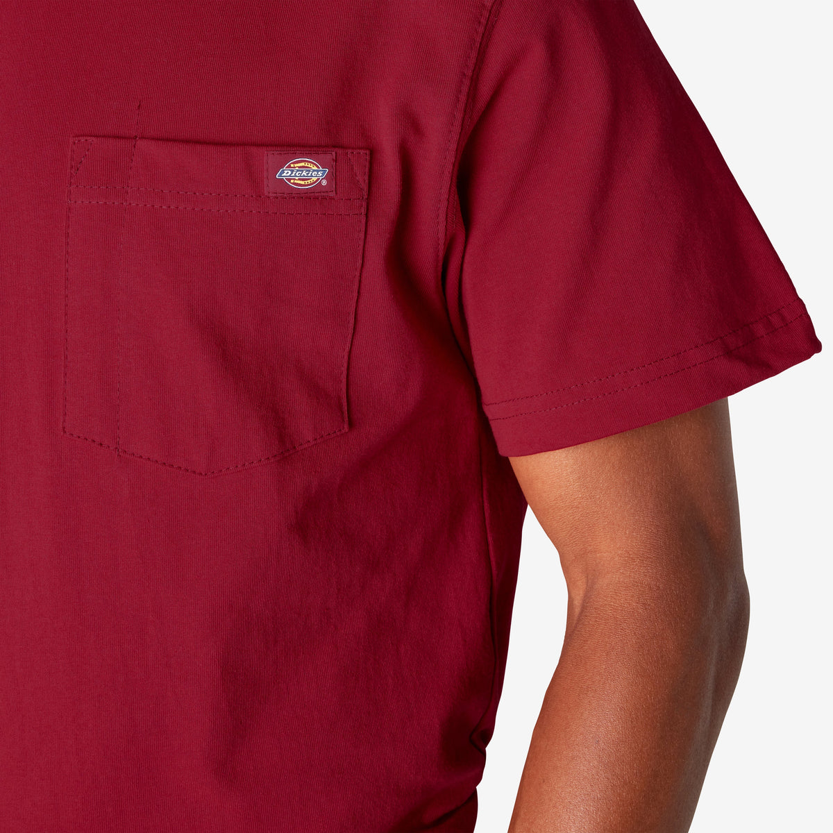 Heavyweight Short Sleeve Pocket T-Shirt - English Red (ER)