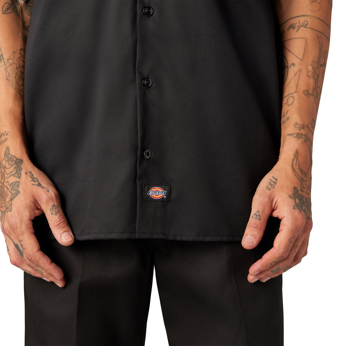 FLEX Relaxed Fit Short Sleeve Work Shirt - Black (BK)