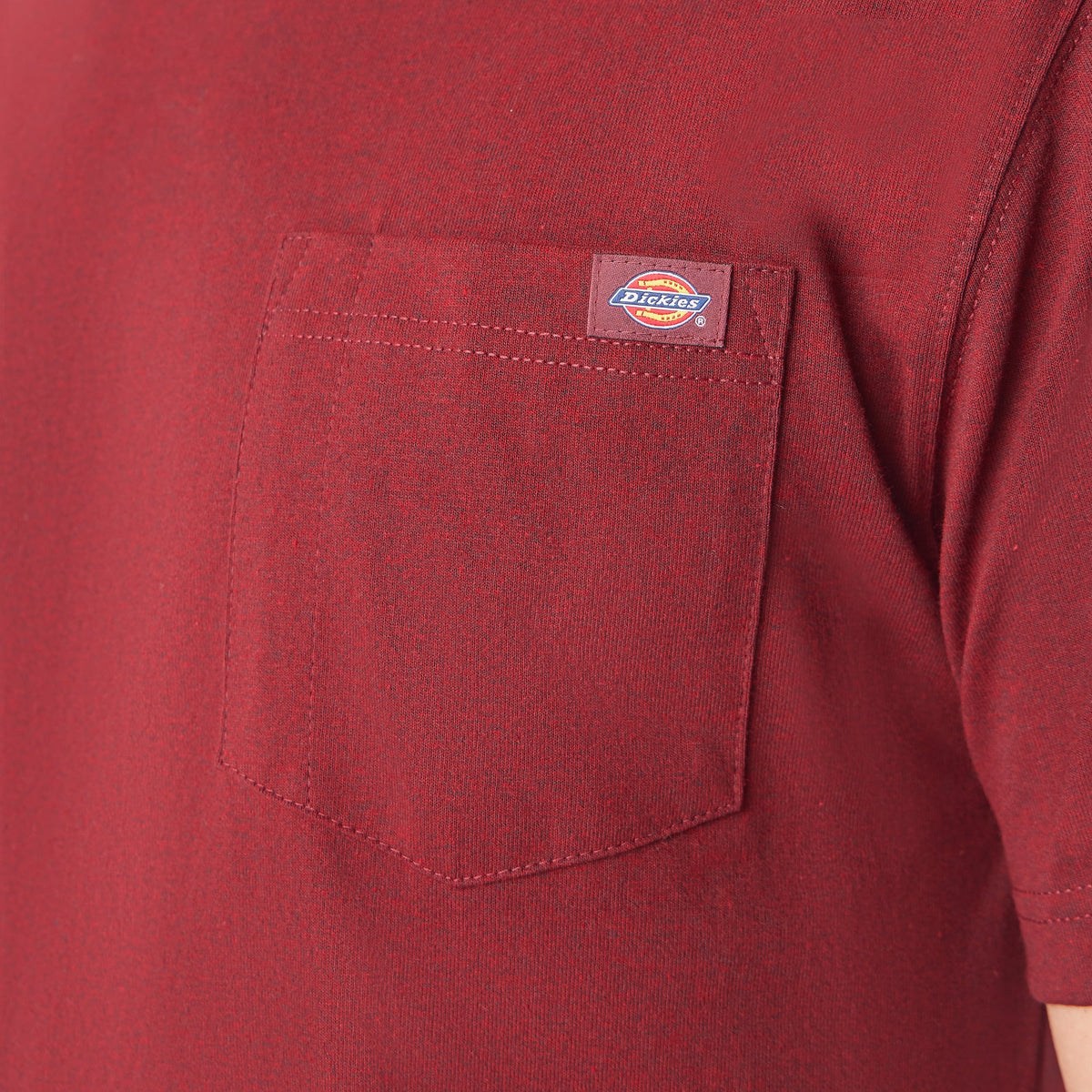 Heavyweight Heathered Short Sleeve Pocket T-Shirt - English Red Heather (K51)