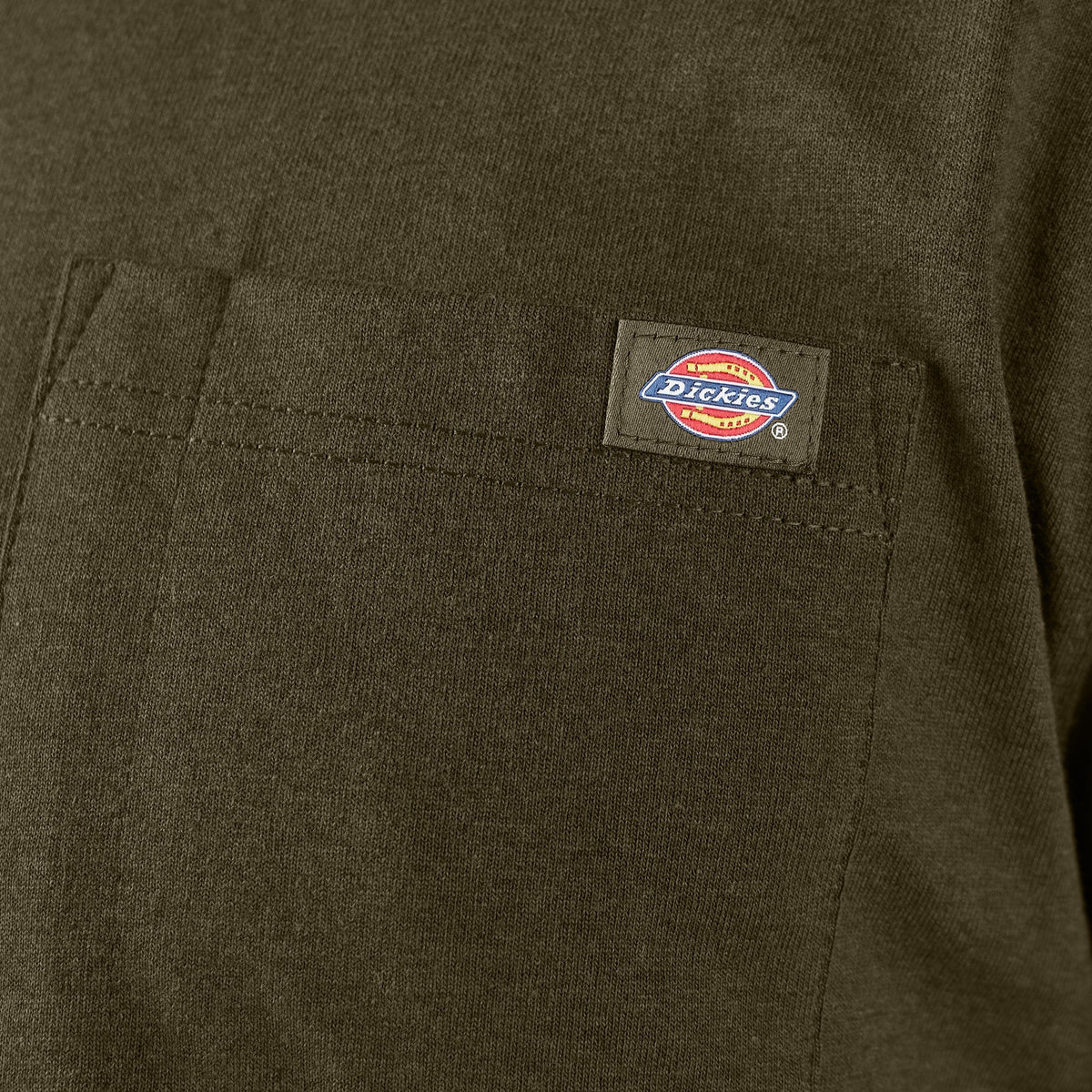 Heavyweight Heathered Short Sleeve Pocket T-Shirt - Dark Olive Heather (L06)