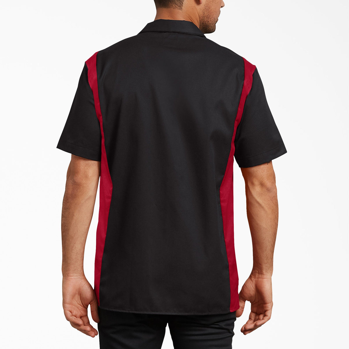 Two-Tone Short Sleeve Work Shirt - Black/English Red (BKER)