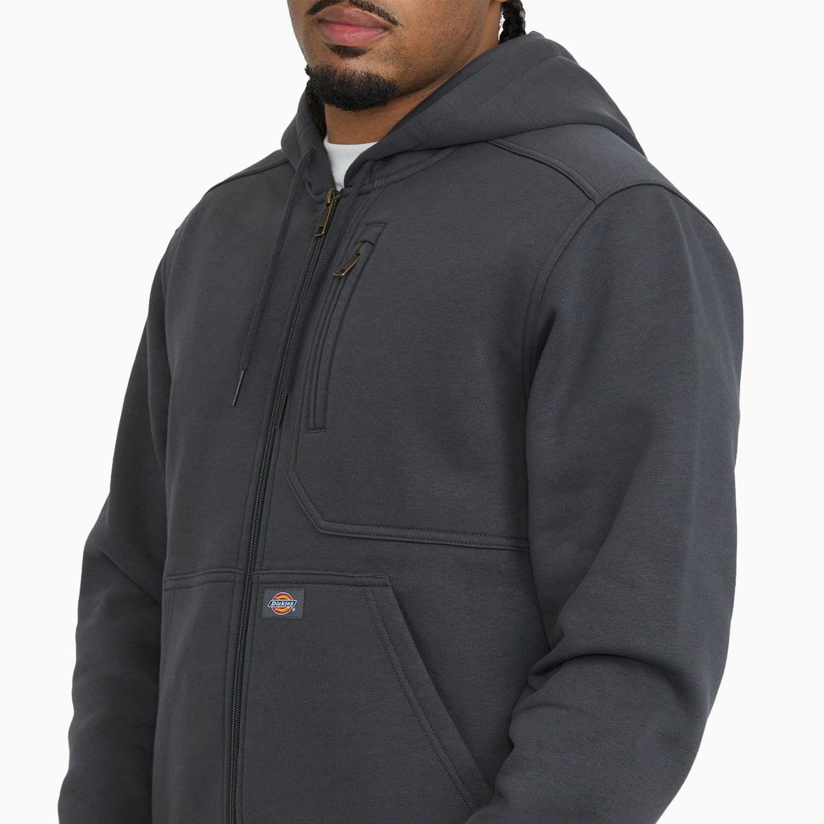 Water Repellent Heavyweight Fleece Zip-Up Hoodie - Charcoal (0CH)