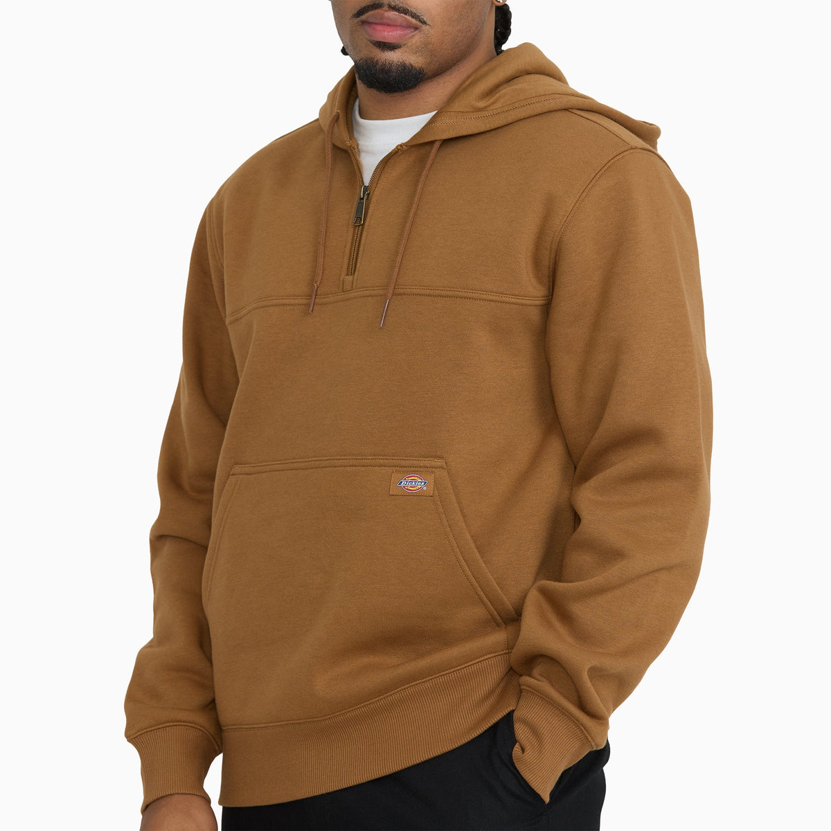 Water Repellent Heavyweight Fleece 1/4 Zip Hoodie - Brown Duck (0BD)