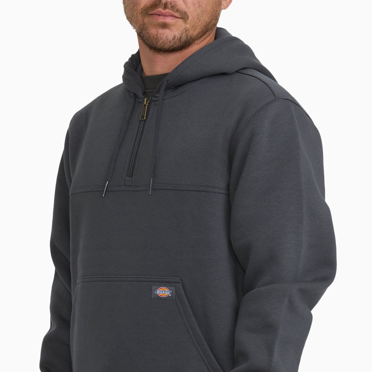 Water Repellent Heavyweight Fleece 1/4 Zip Hoodie - Charcoal (0CH)