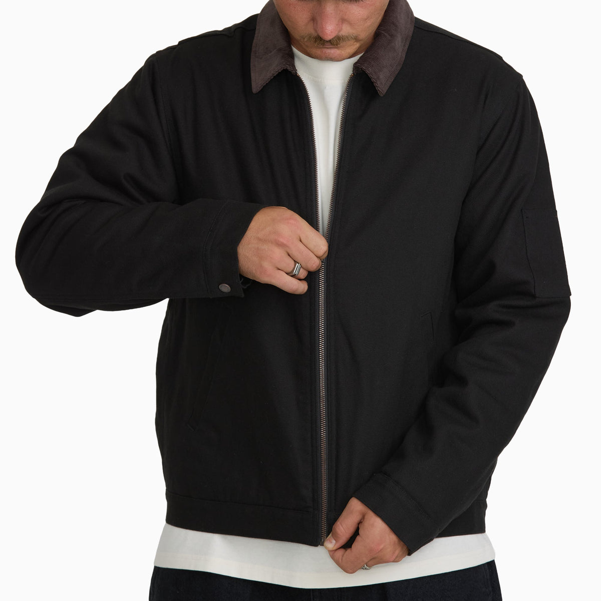 Insulated Duck Eisenhower Jacket - Black (BLK)