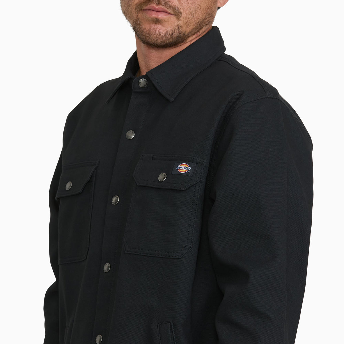 Duck Fleece Shirt Jacket - Black (BLK)