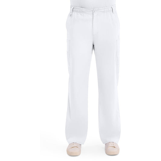 Men's EDS Signature Zip Fly Pull-On Scrub Pant - White (DWH)