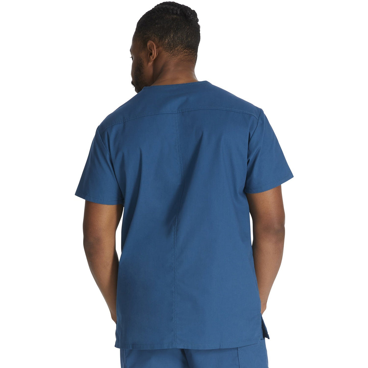 Men's EDS Signature V-Neck Scrub Top - Caribbean Blue (CRB)