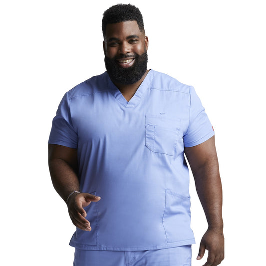 Men's EDS Signature V-Neck Scrub Top - Ceil Blue (CBL)