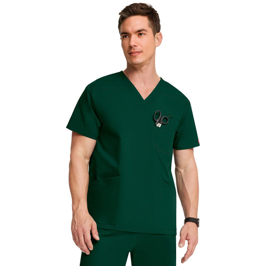 Men's EDS Signature V-Neck Scrub Top - Hunter Green (GH)