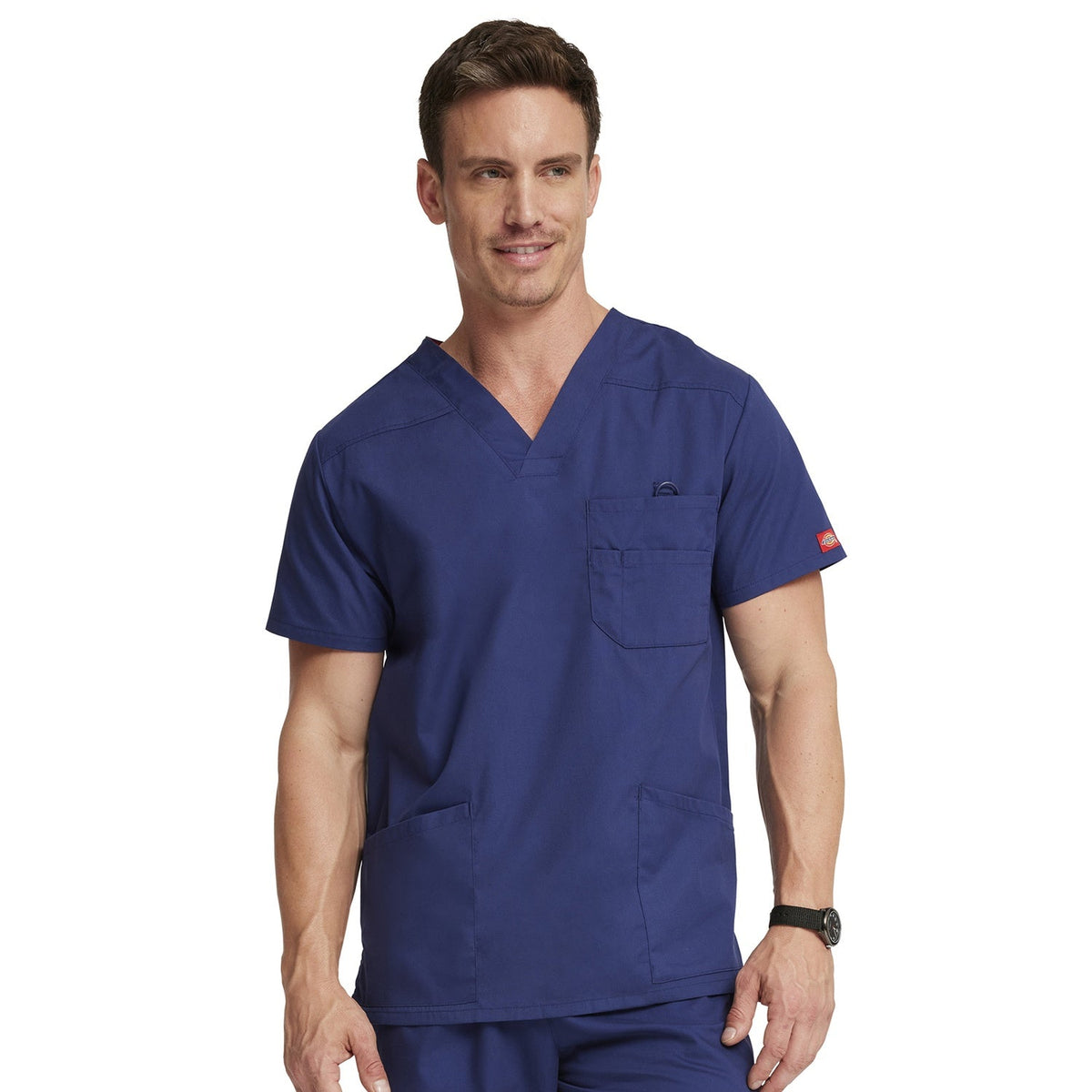 Men's EDS Signature V-Neck Scrub Top - NAVY (0NV)