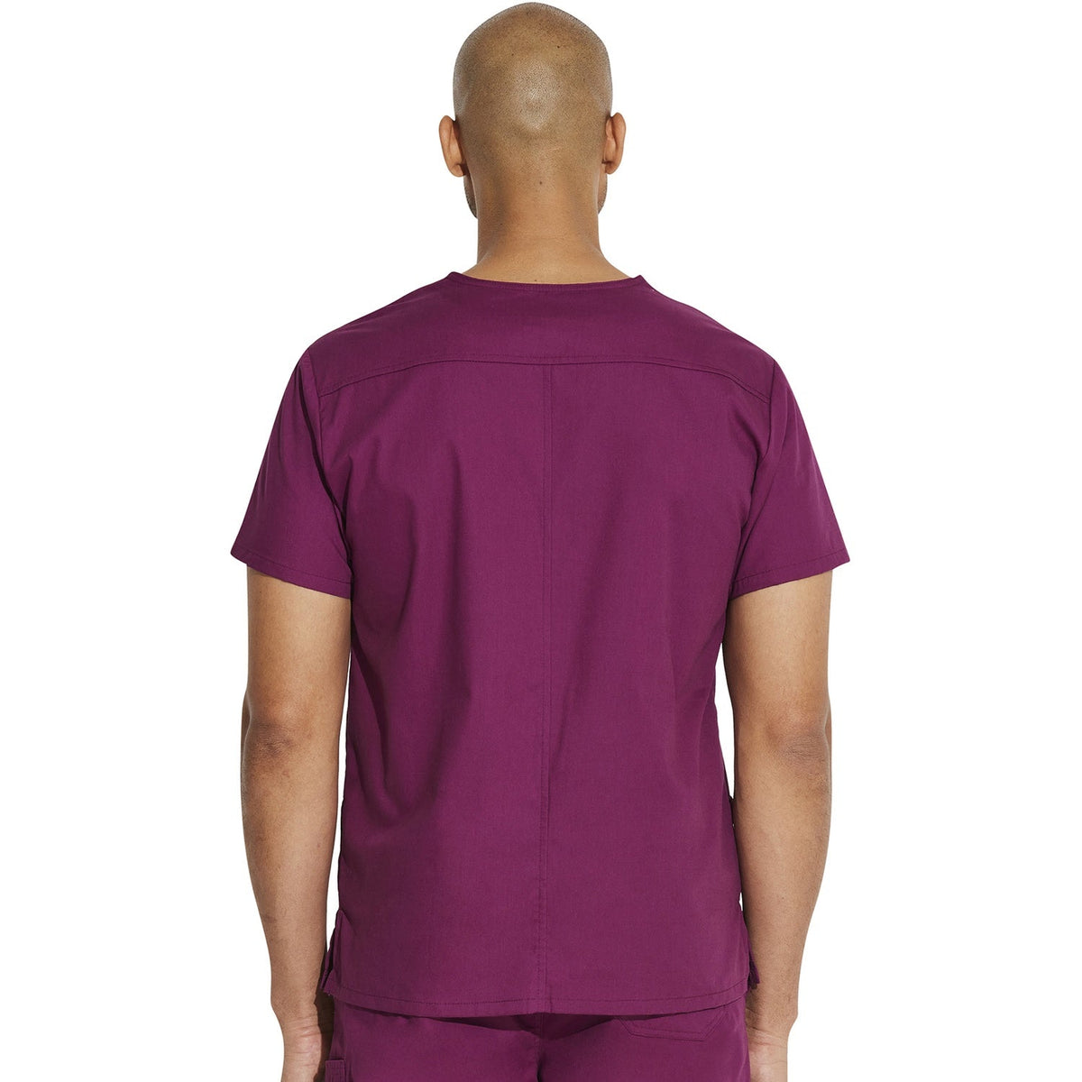 Men's EDS Signature V-Neck Scrub Top - Wine (WIN)