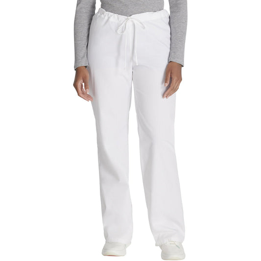 Unisex EDS Signature Drawstring Scrub Pant - White (DWH)