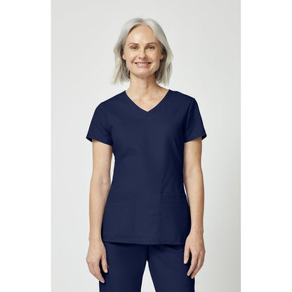 Women's EDS Signature V-Neck Scrub Top - NAVY (0NV)