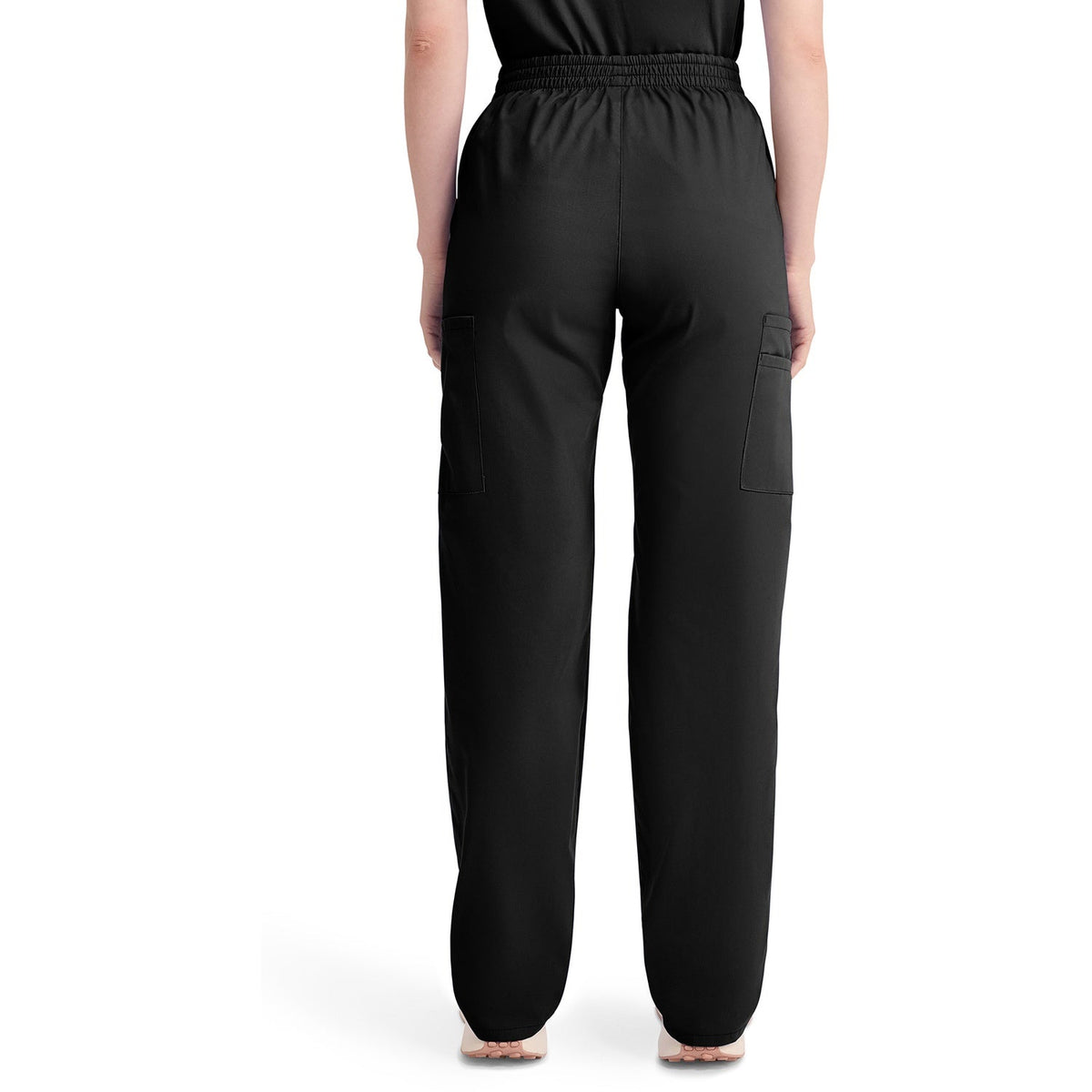 Women's EDS Signature Natural Rise Tapered Leg Pull-On Scrub Pant - Black (BLK)