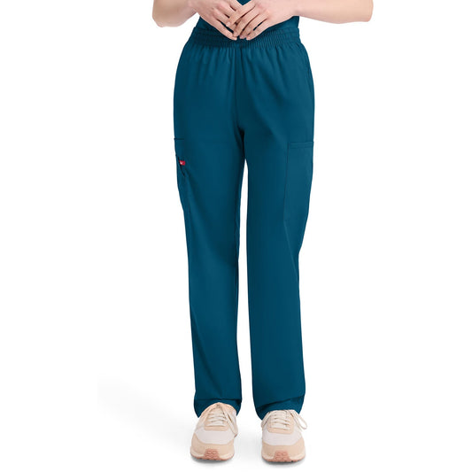 Women's EDS Signature Natural Rise Tapered Leg Pull-On Scrub Pant - Caribbean Blue (CRB)