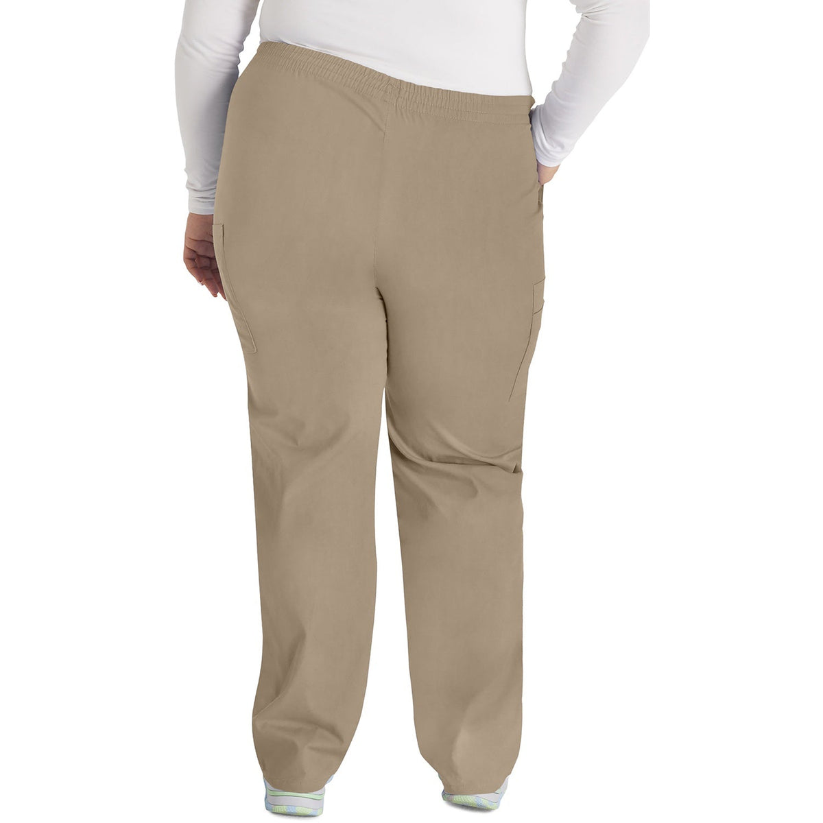 Women's EDS Signature Natural Rise Tapered Leg Pull-On Scrub Pant - Khaki (KHA)