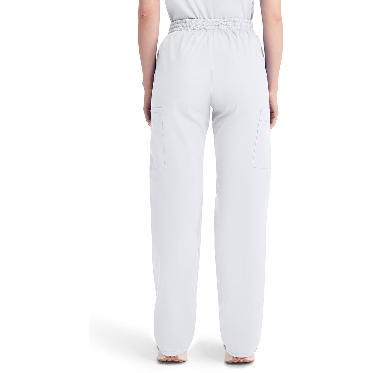 Women's EDS Signature Natural Rise Tapered Leg Pull-On Scrub Pant - White (DWH)