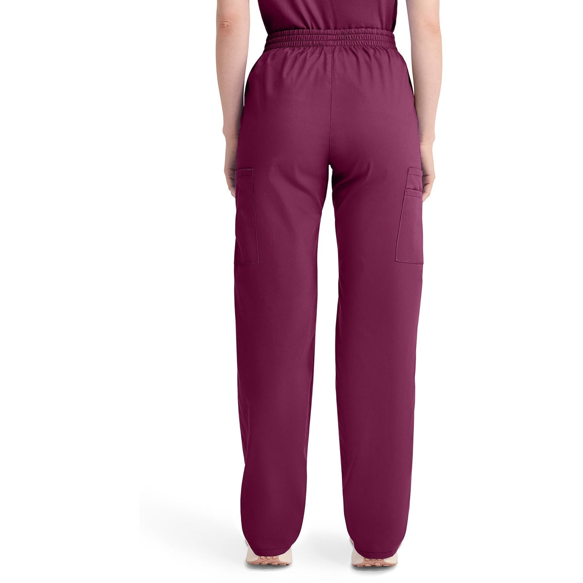 Women's EDS Signature Natural Rise Tapered Leg Pull-On Scrub Pant - Wine (WIN)