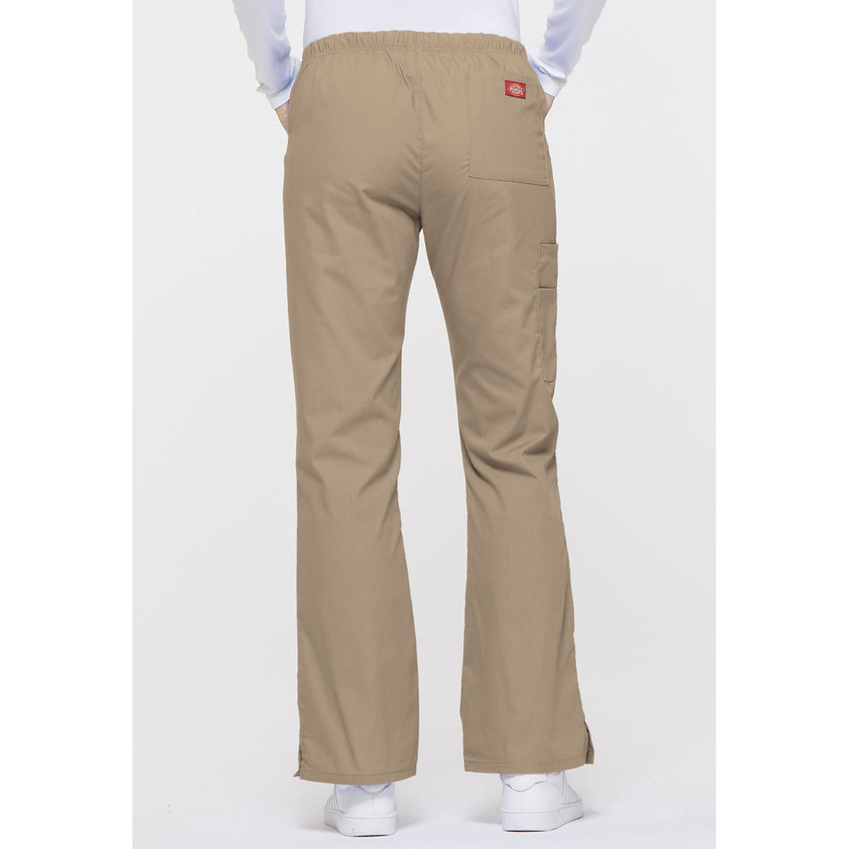Women's EDS Signature Mid Rise Drawstring Cargo Scrub Pant - Khaki (KHA)