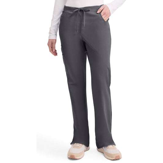 Women's EDS Signature Mid Rise Drawstring Cargo Scrub Pant - Pewter Gray (PEW)