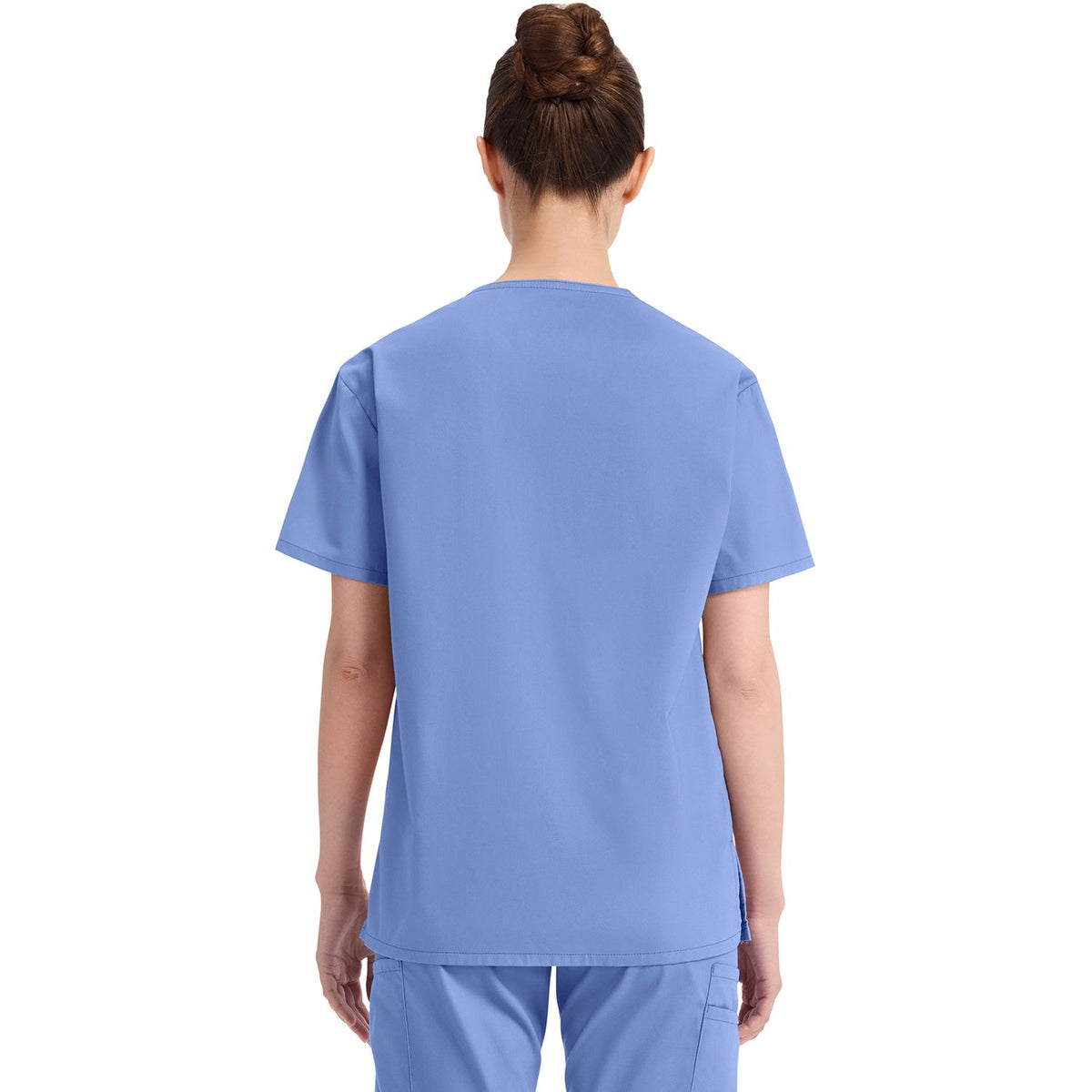 Women's EDS Signature V-Neck Scrub Top - Ceil Blue (CBL)