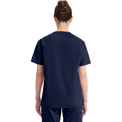 Women's EDS Signature V-Neck Scrub Top - NAVY (0NV)