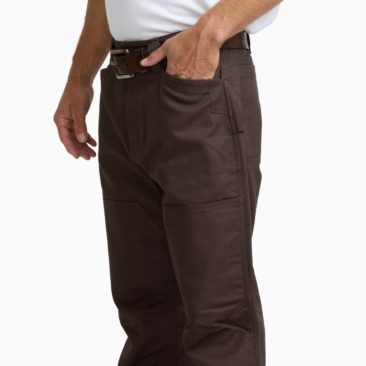 Tradebuilt Duck Canvas Double Knee Pants - Dark Brown (0DB)