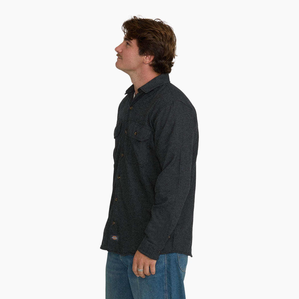 Long Sleeve Flannel Work Shirt - Charcoal (0CH)