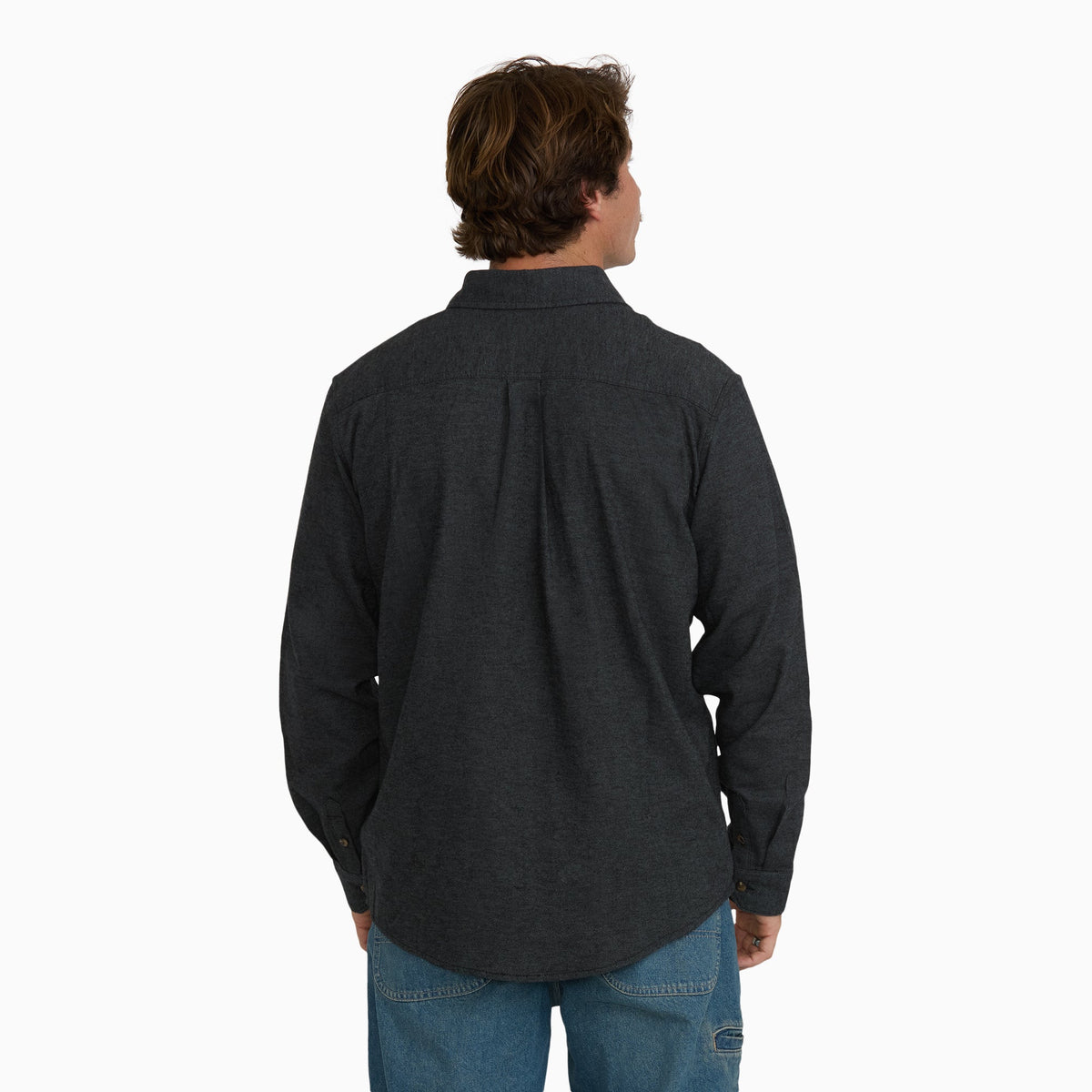Long Sleeve Flannel Work Shirt - Charcoal (0CH)