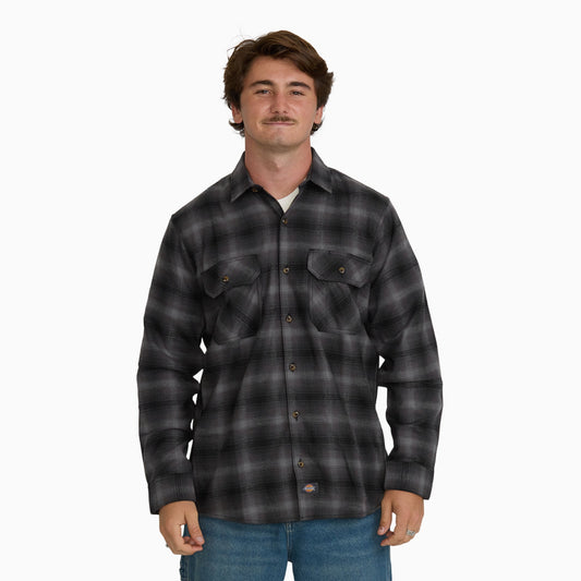 Long Sleeve Flannel Work Shirt - Slate Gray (0SL)